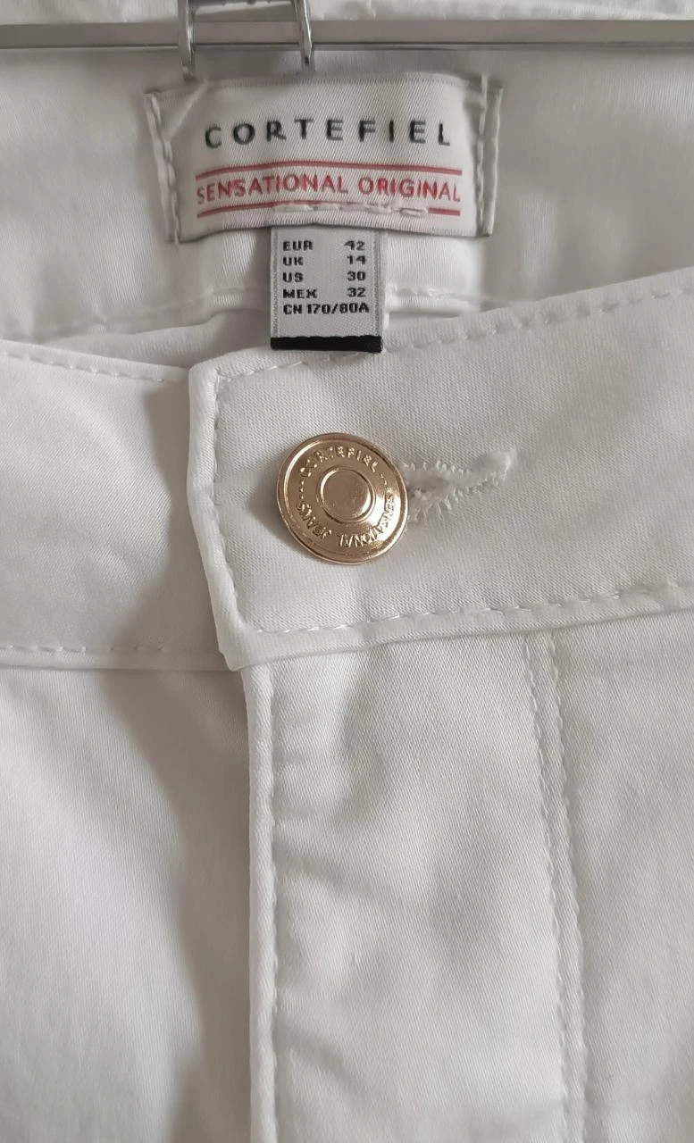 Cortefiel white pants - Size 40 (42 on tag, small size. See measurements) – photo 4